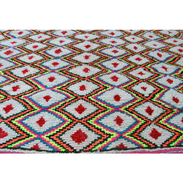 Late 20th Century Vintage Moroccan Rug - 9'10'' X 5'9'' For Sale - Image 4 of 8