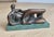 Stone Modernist Reclining Figure Sculpture by Henry Moore on Green Marble Base For Sale - Image 7 of 8