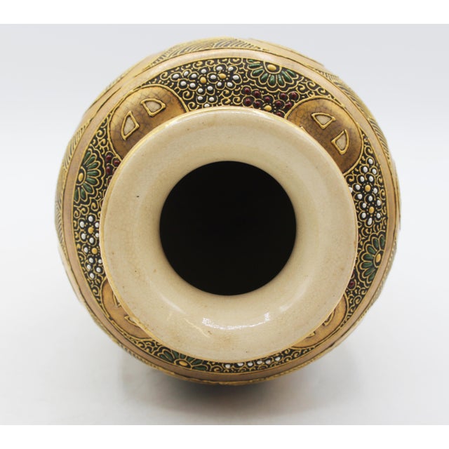 Circa 1900 Japanese Porcelain Rinzan Workshop Satsuma Vase For Sale - Image 10 of 13