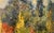 Impressionist Autumn at the Cottage in the Woods - Landscape in Oil on Masonite by Evelyn Campbell For Sale - Image 3 of 5