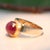 8.3Ct Star Ruby Ring With Earth-Mined Diamond Accents: Solid 14k Gold, 12x10mm, Size 6.75 For Sale - Image 9 of 9