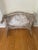 Rose Tarlow Louis XV Ottoman in Gilt Silver Leaf For Sale - Image 9 of 9