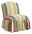 Spritely Home Ashburn Ruffle Slipper Chair in Xl Canopy Stripe Multi For Sale
