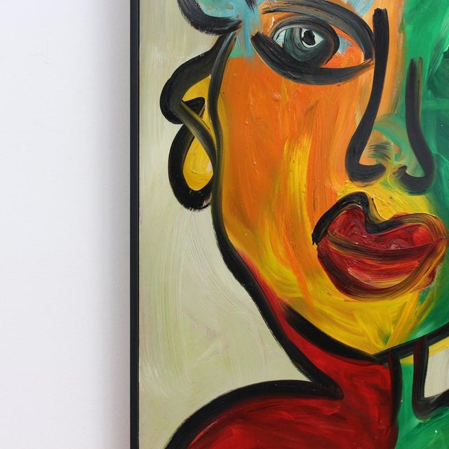 Peter Robert Keil, Portrait of a Woman with Short Hair, 1983, Oil on Board For Sale - Image 11 of 17