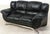 Nicoletti Modern Black Leather Sofa For Sale - Image 4 of 8