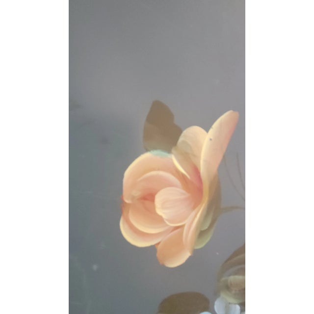 Metal Vintage Hand Painted Olive Metal Tray For Sale - Image 7 of 12