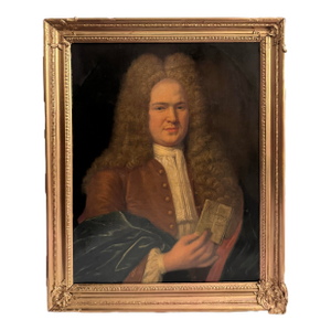 Early 18th Century English Portrait of a Gentleman in Powdered Wig