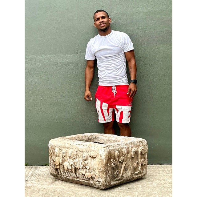 Vintage Cement Over Fiberglass Figural Planter For Sale - Image 10 of 17