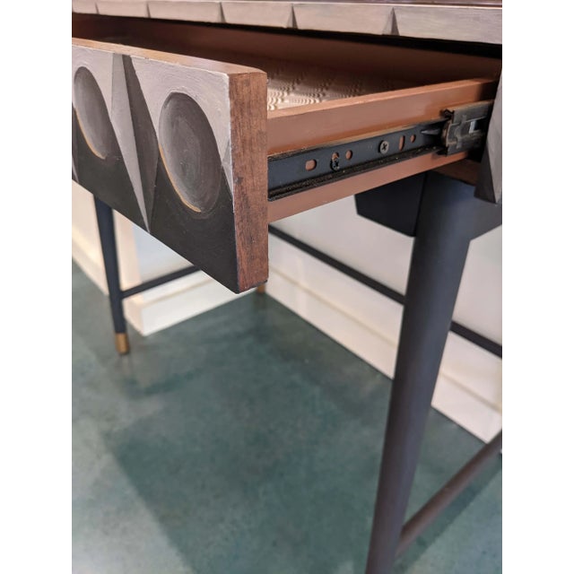 Early 21st Century Black Console Table With Drawer For Sale - Image 5 of 9