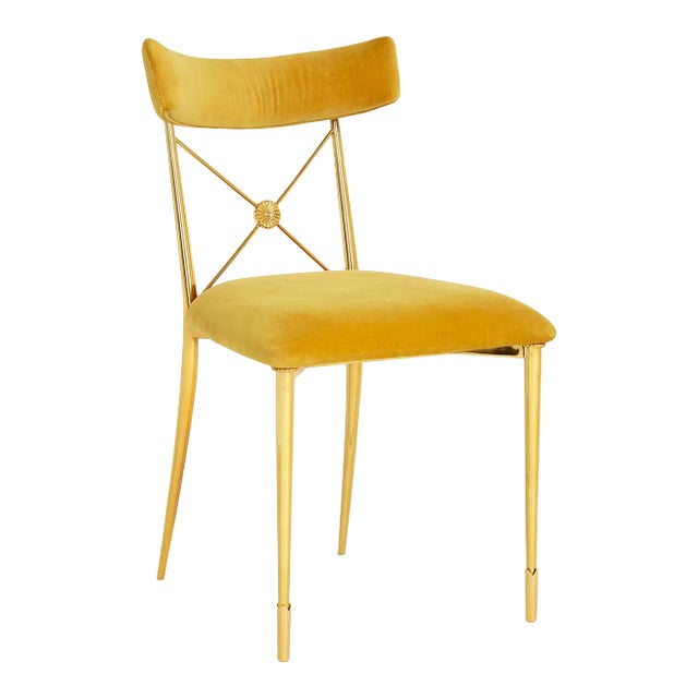 Jonathan Adler Rider Dining Chair, Rialto Gold For Sale