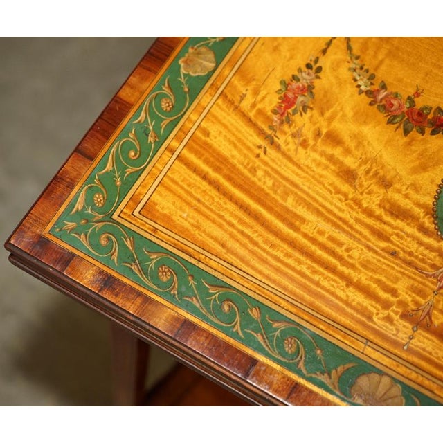 Gold Antique Sheraton Revival Games Cards Side Table from Howard & Sons For Sale - Image 8 of 18