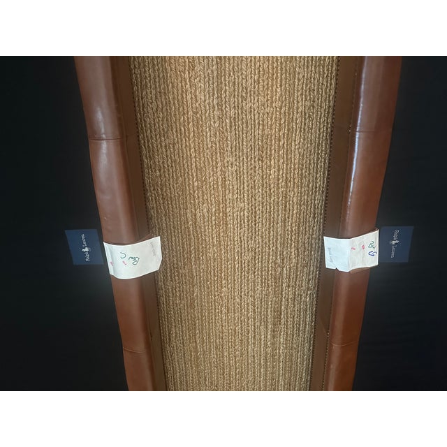 English VIntage Pair of Ralph Lauren Home Brompton Leather Sofas-Cognac Leather, Nailhead Trim & Custom Upholstery For Sale - Image 3 of 17