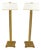 Decorator Fine Art Lamps Gold Gilt Metal Skyscraper Modern Floor Lamps - A Pair For Sale