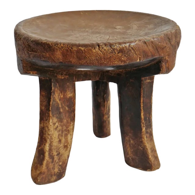 Old Tanzania Wood Stool For Sale