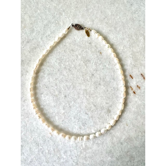 Lovely freshwater pearl necklace with vintage sterling