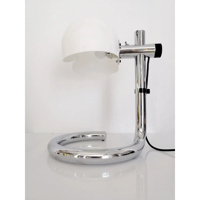 Mid-Century Modern Vintage Chrome Table Lamp from Metalarte, 1970s For Sale - Image 3 of 15