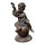 1980s Charming Patinated Bronze Putto on Sphere Fountain Figure For Sale