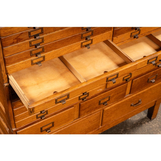 Antique Massive Modular Catalog Cabinet by Shaw-Walker For Sale - Image 14 of 16