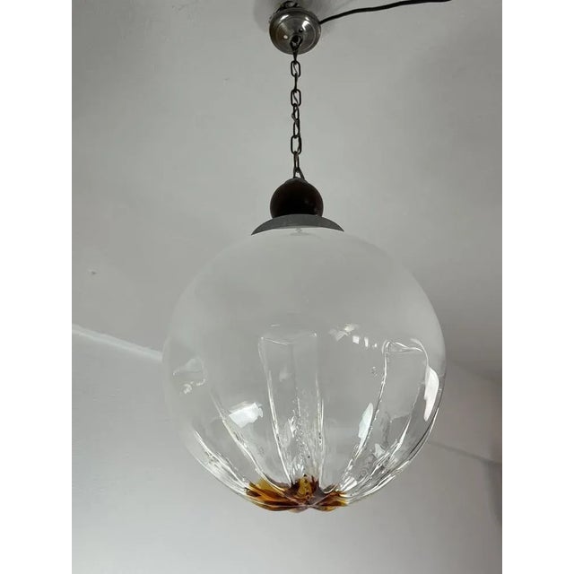 Murano Glass Chandelier attributed to Mazzega, Italy, 1970s For Sale - Image 9 of 11