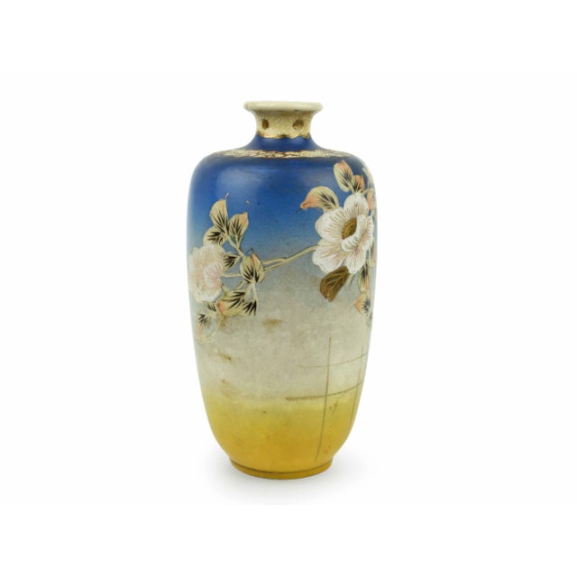 Japanese Late 19th Century Hand Painted Satsuma Moriage Vase For Sale - Image 3 of 7