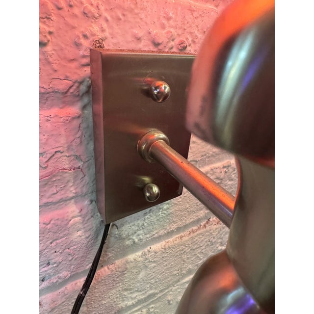 Mid Century Modern Metal Gentleman's Clothier Mannequin Torso Wall Sconces - Pair For Sale - Image 4 of 7