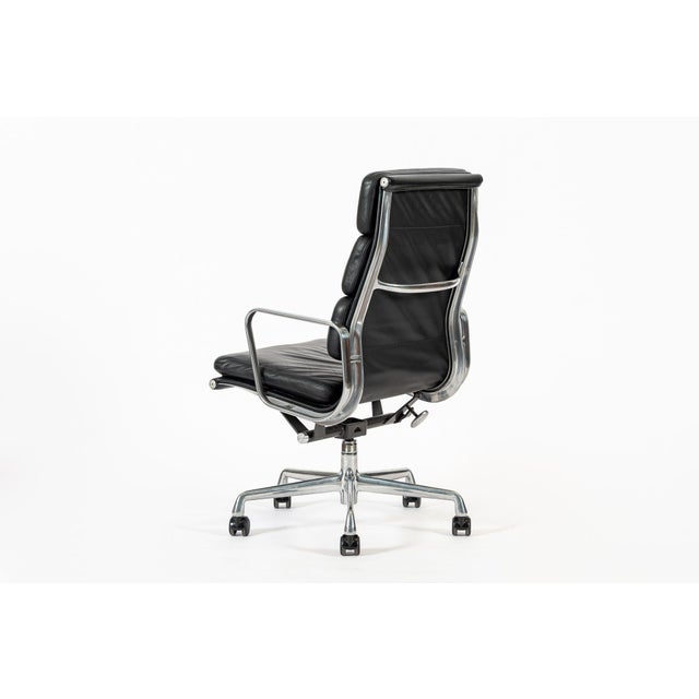 Authentic Eames Herman Miller Tall Black Leather Office Chair 2001 For Sale - Image 13 of 13