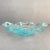 Vintage Fenton Dolphin Glass Aquamarine Blue Handled Dish Etched Bowl Koi Fish Sea Creature For Sale - Image 6 of 13