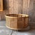 Round Cane and Bamboo Plant Holder on Wheels For Sale - Image 4 of 6