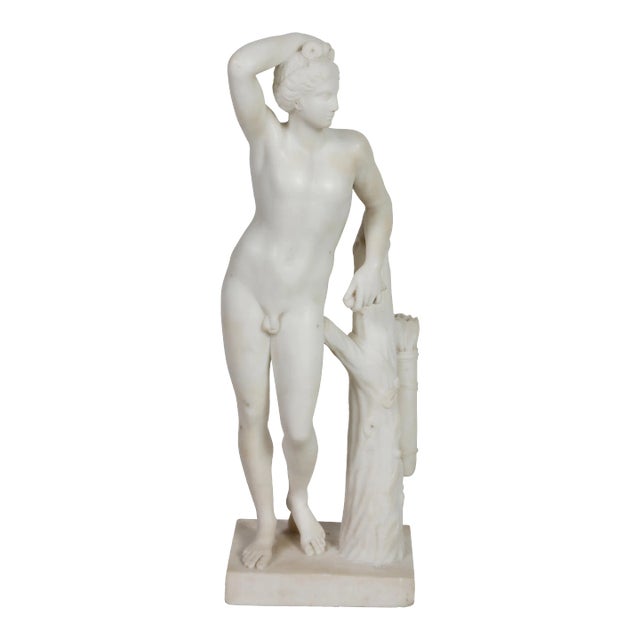 Antique Neo-Classical Greek Male Marble Sculpture For Sale