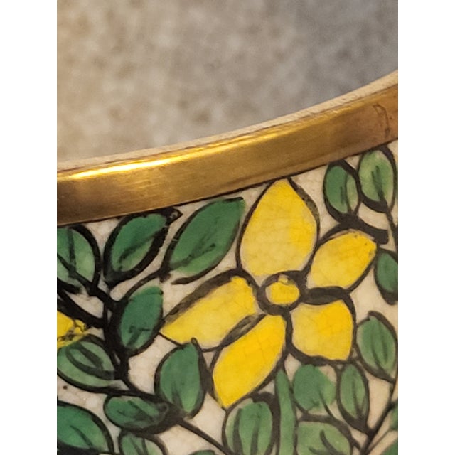 Ceramic Vintage Benjarong Porcelain Lidded Vessel For Sale - Image 7 of 13