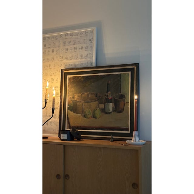 Stunning still life sourced in Sweden signed by IVAN BROBERG and dated 1955. Chunky thick oil painting strokes of a fun...