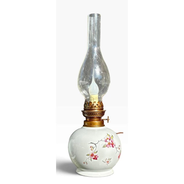 Ceramic Vintage Limoges Floral Porcelain Electric Lamps - Pair For Sale - Image 7 of 18