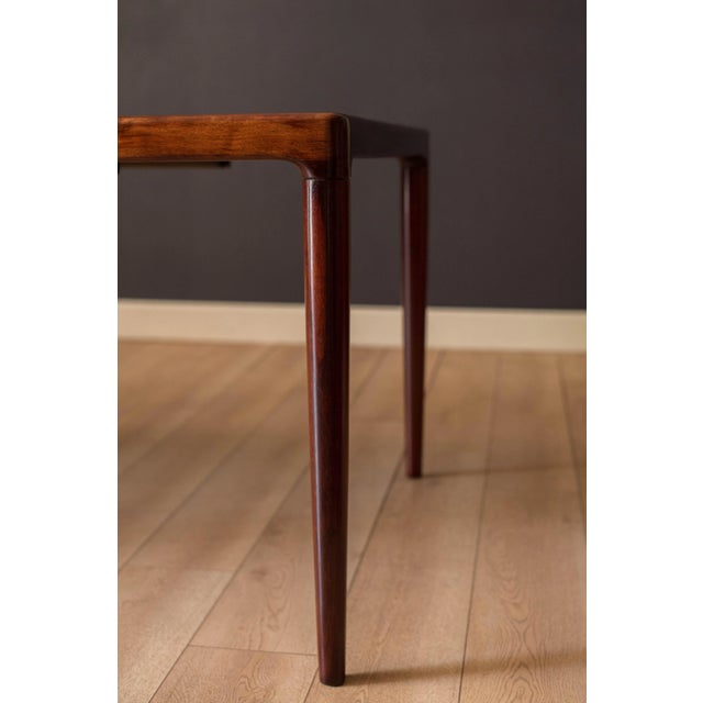 1960s Vintage Danish Rosewood Extension Dining Table For Sale - Image 5 of 10