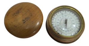 Portable Sundial in Turned Wooden Case, 1880