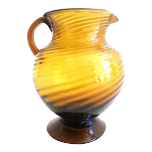 Mid Century Modern Pitcher Swirl Pattern Carafe