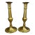 Pair of Vintage Solid Brass Candlesticks Holders For Sale
