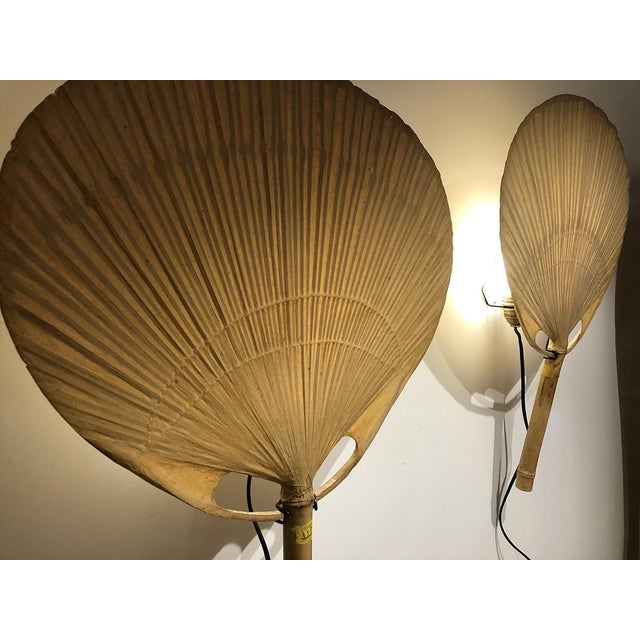 Uchiwa Wall Lamps by Ingo Maurer for Design M, Germany, 1970s, Set of 2, in Very Good conditions. Designed 1970 to 1979...