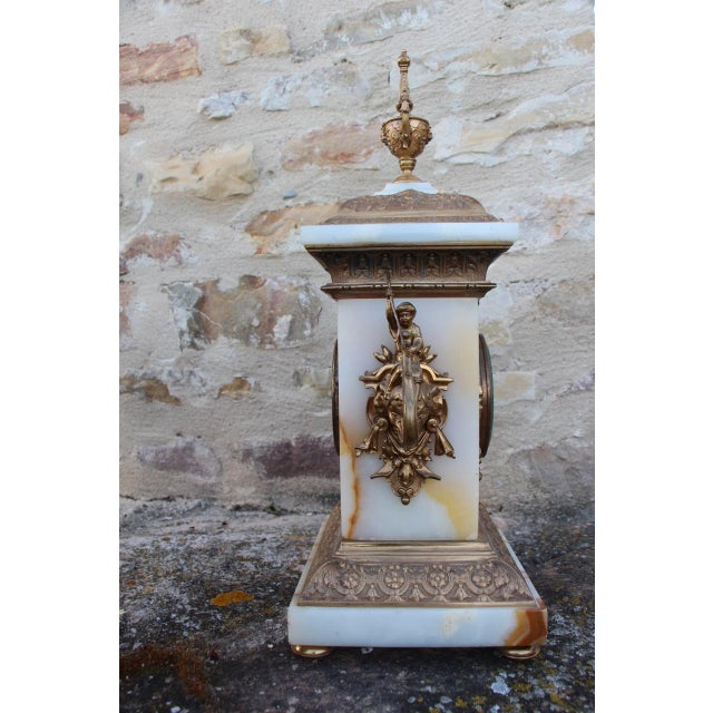 19th Century Pendulum Clock with Onyx Cornac For Sale - Image 6 of 11