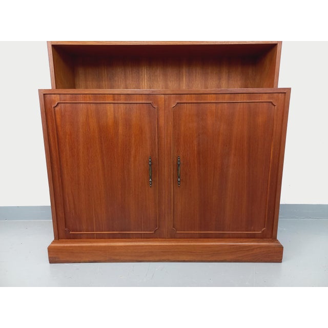 Tan Vintage Teak Storage Bookcase, 1960s For Sale - Image 8 of 18