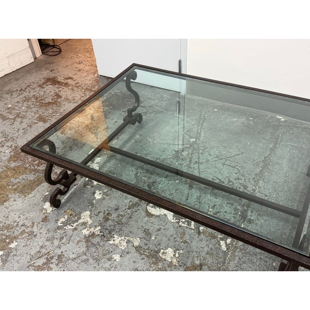 2010s Ralph Lauren Home Alpine Lodge Collection Glass Coffee Table For Sale - Image 5 of 12