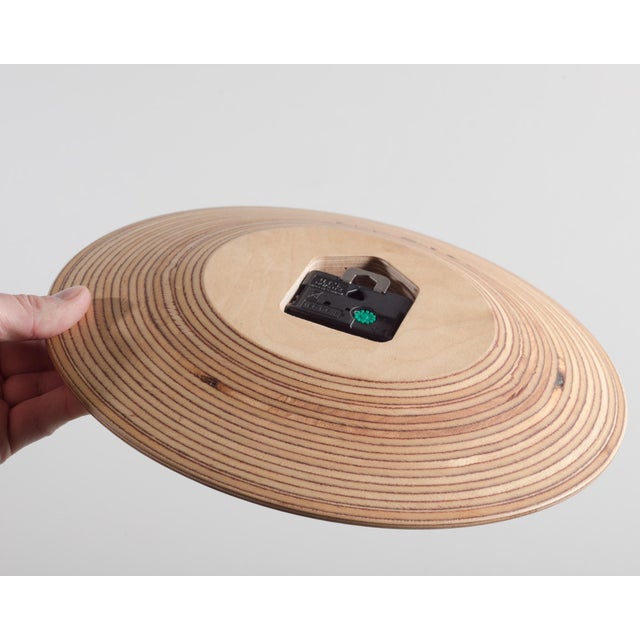Clock with quartz machine made of birch plywood in combination with ash veneer with mixture of oil & wax surface finish...
