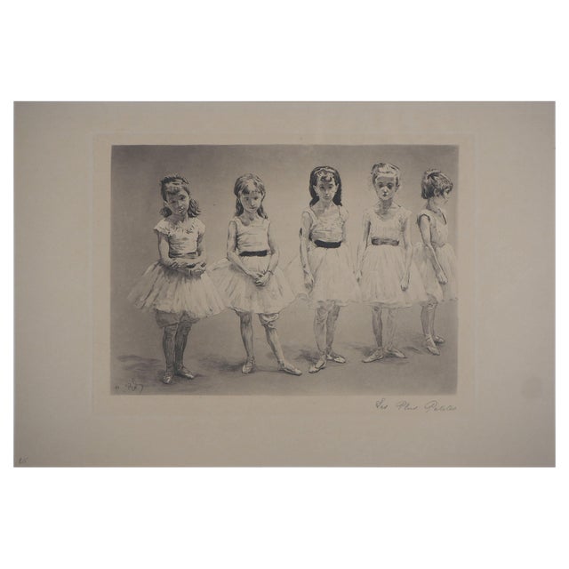 Paul Renouard, Little Dancers, 1893, Original Etching For Sale