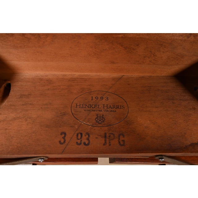 Henkel Harris Federal Inlaid Cherry Wood Flip Top Console Game Table For Sale - Image 11 of 12