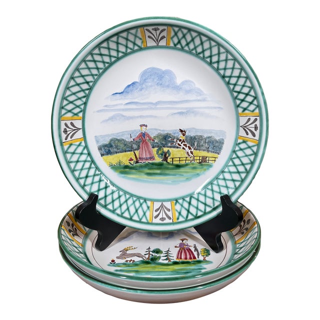 Vintage Gmundner Keramik “Hunter’s Delight” Serving Bowls- Set of 3 For Sale