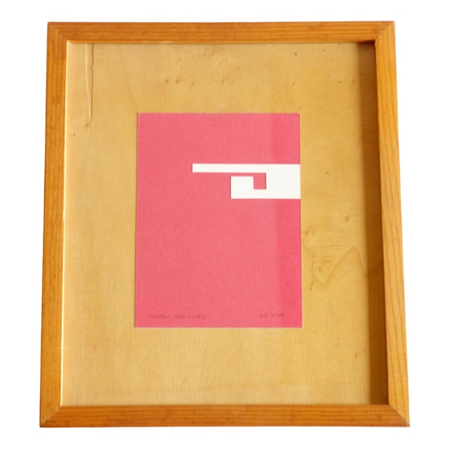 Bruno Munari, Pink & White, 1986, Serigraph, Framed For Sale