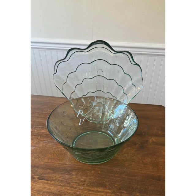 Coastal Seashell Bowl With Shell Serving Tray For Sale - Image 11 of 12
