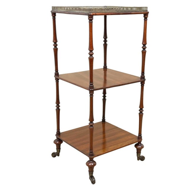 Brown Small Regency Mahogany Whatnot Étagère, 1820s For Sale - Image 8 of 17