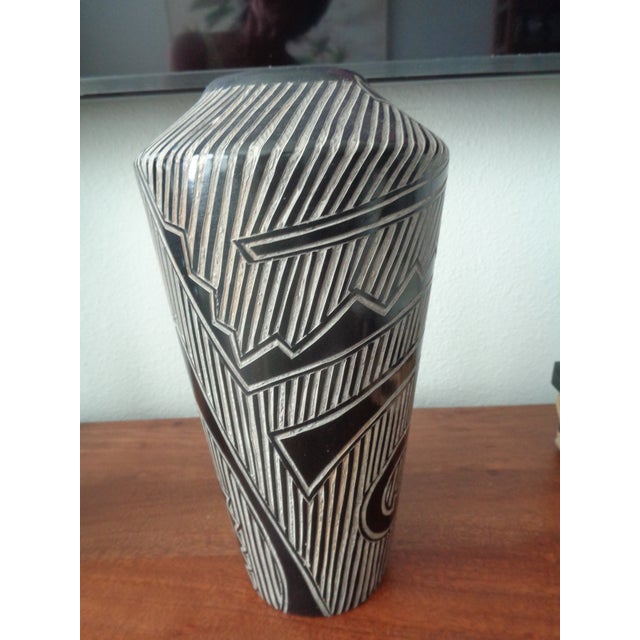 Mid Century Modern Pottery Vase. Provenance: From the deceased estate of Mid Century Modern dealer Jack Vinales (Sarasota,...