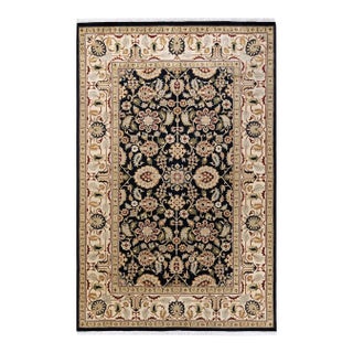 Mogul, One-of-a-Kind Hand-Knotted Area Rug in Black, 6' 0" x 9' 3" For Sale