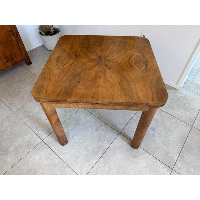 Brown Art Deco Bauhaus Round Side Table, 1950s For Sale - Image 8 of 18